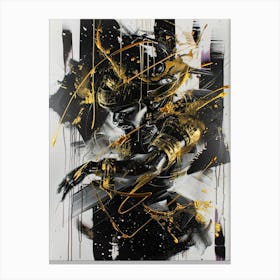 Gold And Black 113 Canvas Print