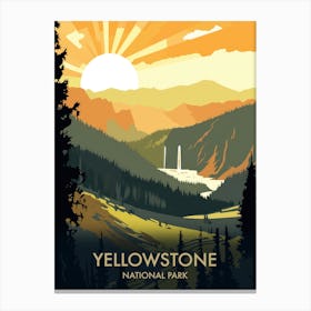 Yellowstone National Park Vintage Travel Poster 10 Canvas Print