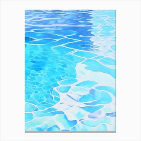 Swimming Pool Pattern Water Waterscape Marble Acrylic Painting 1 Canvas Print