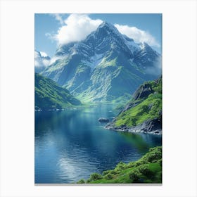 Lake In The Mountains 9 Canvas Print