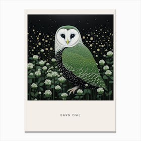 Ohara Koson Inspired Bird Painting Barn Owl 2 Poster Canvas Print