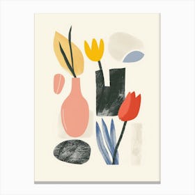 Abstract Objects Collection Flat Illustration 1 Canvas Print