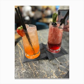 Two Drinks On A Table 1 Canvas Print