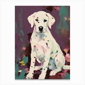 A Dalmatian Dog Painting, Impressionist 4 Canvas Print