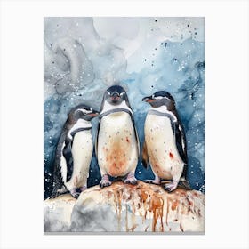 Humboldt Penguin Phillip Island The Penguin Parade Watercolour Painting 1 Canvas Print