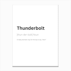 Thunderbolt Definition Meaning Canvas Print