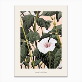 Flower Illustration Morning Glory 3 Poster Canvas Print