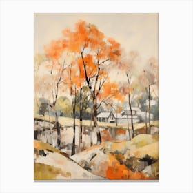 Autumn Fall Forest Pattern Painting 17 Canvas Print
