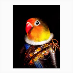 Hilarious Knight Bowie The Parrot Pet Portraits Canvas Print