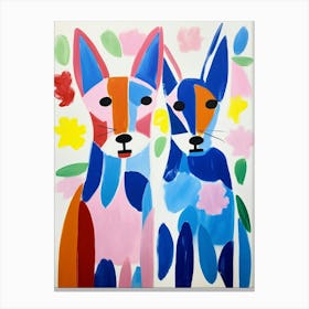 Colourful Kids Animal Art Fox 1 Canvas Print