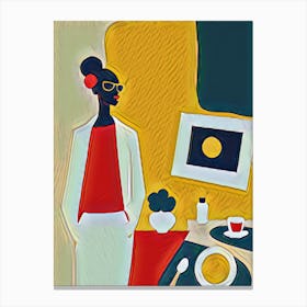 Beautiful Bold Strong Black Woman Abstract 6 Canvas Print