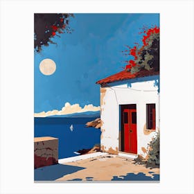 Heraklion Harmony: Minimalist Art, Greece Canvas Print