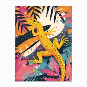 Modern Lizard Abstract Illustration 4 Canvas Print