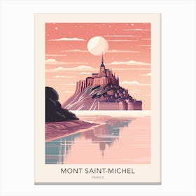 Mont Saint Michel France 2 Travel Poster Canvas Print