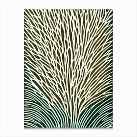 Acropora Digitifera Linocut Canvas Print