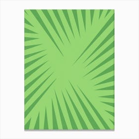 Abstract Green palm leave Canvas Print