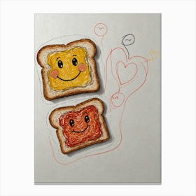 Two Slices Of Toast Canvas Print