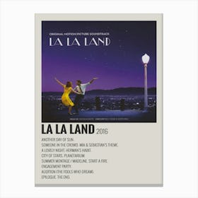 La La Land 2016 Minimalist Movie Poster Canvas Print