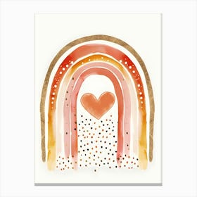 Rainbow Heart Kids and Nursery Canvas Print