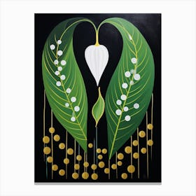Lily Of The Valley 3 Hilma Af Klint Inspired Flower Illustration Canvas Print