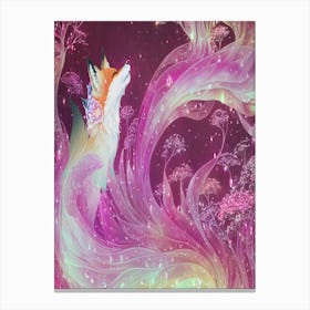 Enchanted Spirit Fox Pink 2 Canvas Print