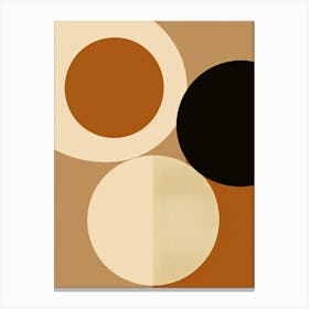 Abstract Circles Bauhaus style Canvas Print