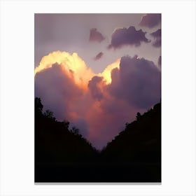 Heart Shaped Clouds 2 Canvas Print