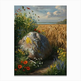 Stone In A Field 2 Canvas Print