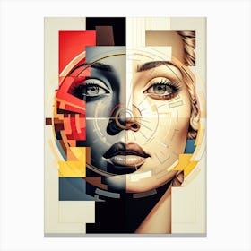 Abstract Illustration Of A Woman And The Cosmos 2 Canvas Print