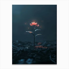 Flower In The Dark 73 Canvas Print