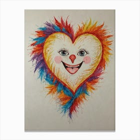 Clown Heart Canvas Print