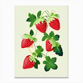 Alpine Strawberries, Plant, Tarazzo Canvas Print