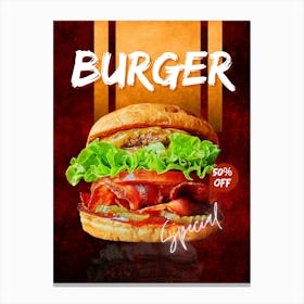 Burger Canvas Print