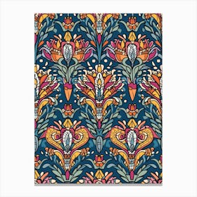 Radiant Petals London Fabrics Floral Pattern 3 Canvas Print