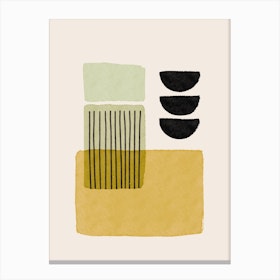 Mid Century Mustard Yellow Canvas Print