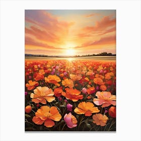 Sunset Poppies 4 Canvas Print