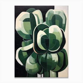 Modern Abstract Cactus Painting Gymnocalycium Cactus 1 Canvas Print