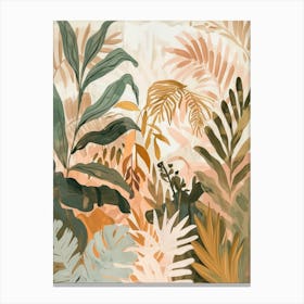 Tigers Pastels Jungle Illustration 4 Canvas Print