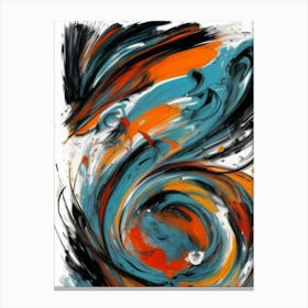 Abstract Swirl Painting Canvas Print