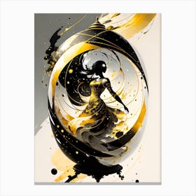 Gold And Black Canvas Print