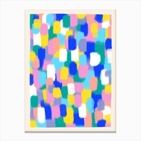 Colourful Abstract Splodges Canvas Print