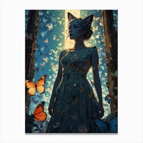 Butterfly Girl Canvas Print