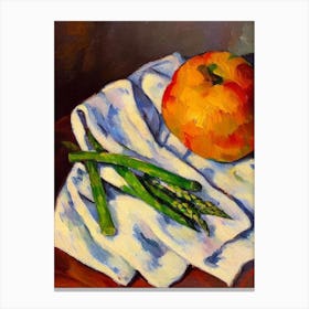 Asparagus 3 Cezanne Style vegetable Canvas Print