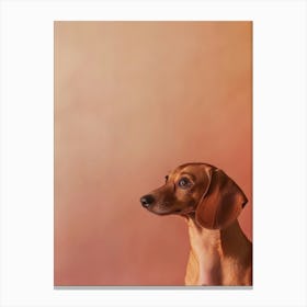 Dachshund Portrait.Generated AI. Art Print Canvas Print