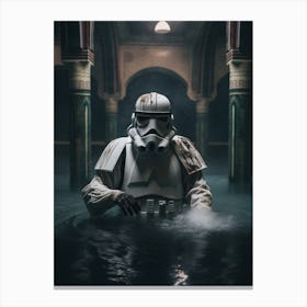 Stormtrooper In The Water Canvas Print