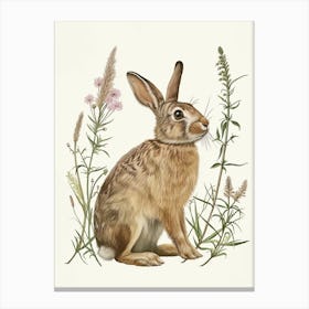 Flemish Giant Blockprint Rabbit Illustration 5 Canvas Print