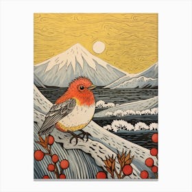 Bird Illustration Finch 4 Canvas Print