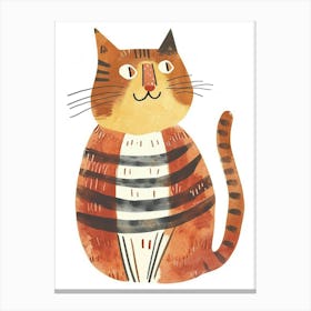 Australian Mist Cat Clipart Illustration 2 Canvas Print