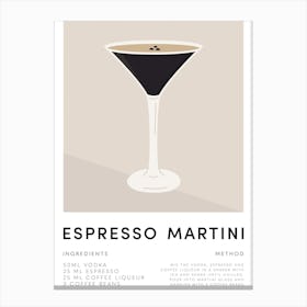 Espresso Martini No.1 Canvas Print