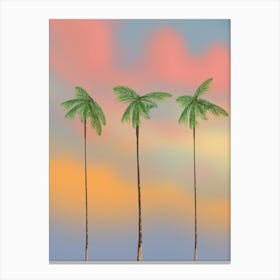 Palm Trees at dusk. Canvas Print